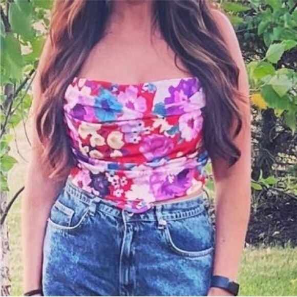 Kittenish Jessie floral silky corset top medium m - Picture 2 of 9